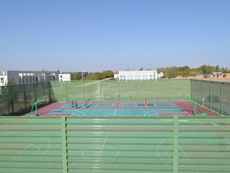 Projects of wind fence for sports courts in Air Force Base 14