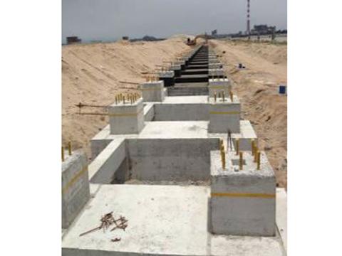 Foundation of sand fence system